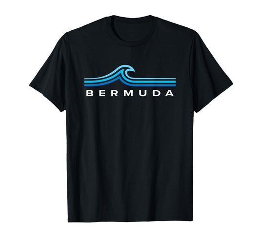 Bermuda Waves Vintage Mens Womens Girls Boys Souvenir T-Shirt
