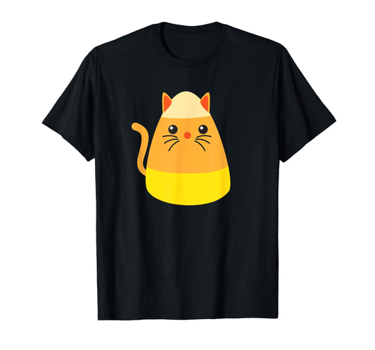 Candy Corn Cat Costume Halloween Kids Cat Candy Corn T-Shirt