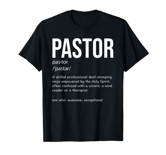 Cool Religious Lutheran Husband Wife Humor Lovers Funny Pastor Definition Christian Preachers Men Women T-Shirt