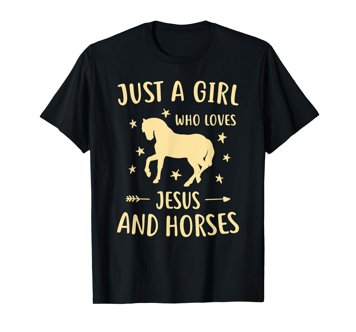 Jesus And Horses For Girls Teens Women Horse Lover Christian T-Shirt
