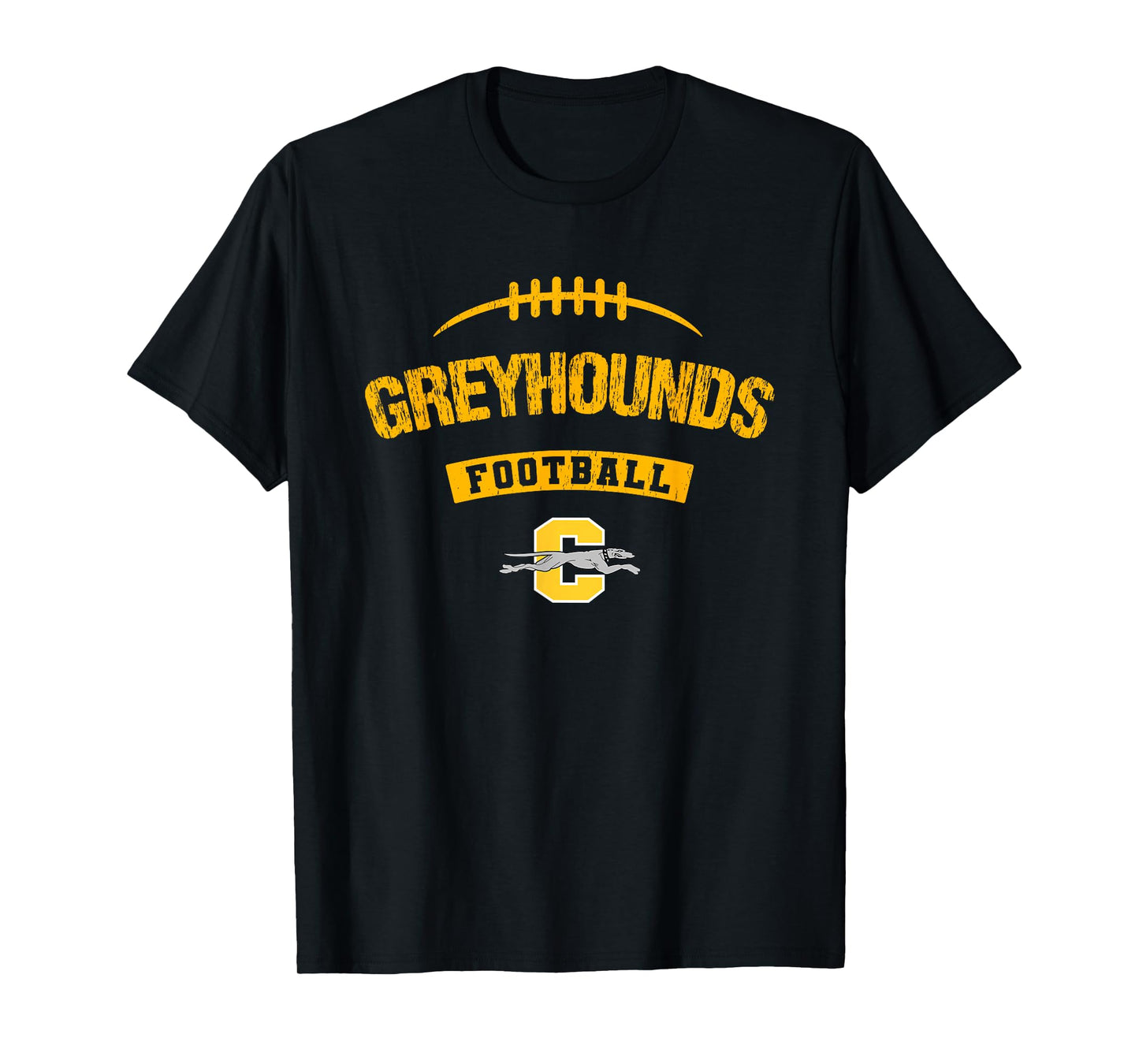 Carmel Greyhounds Logo Football Distressed HS T-Shirt
