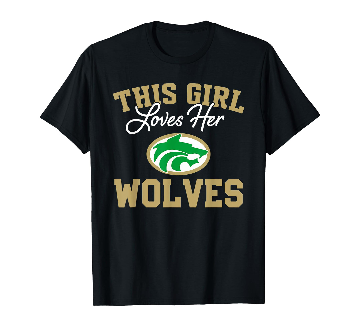 Buford Wolves Logo This Girl Loves Her HS T-Shirt
