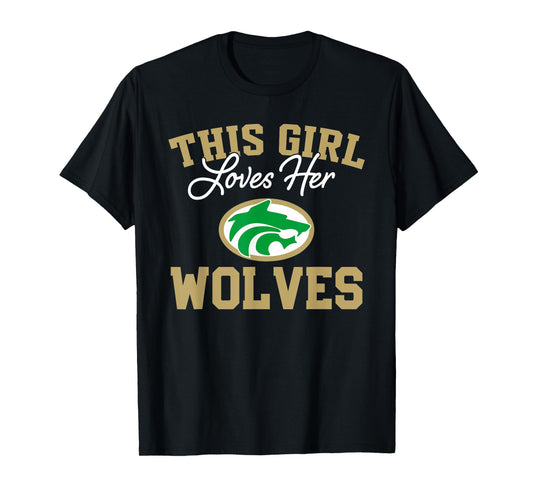 Buford Wolves Logo This Girl Loves Her HS T-Shirt