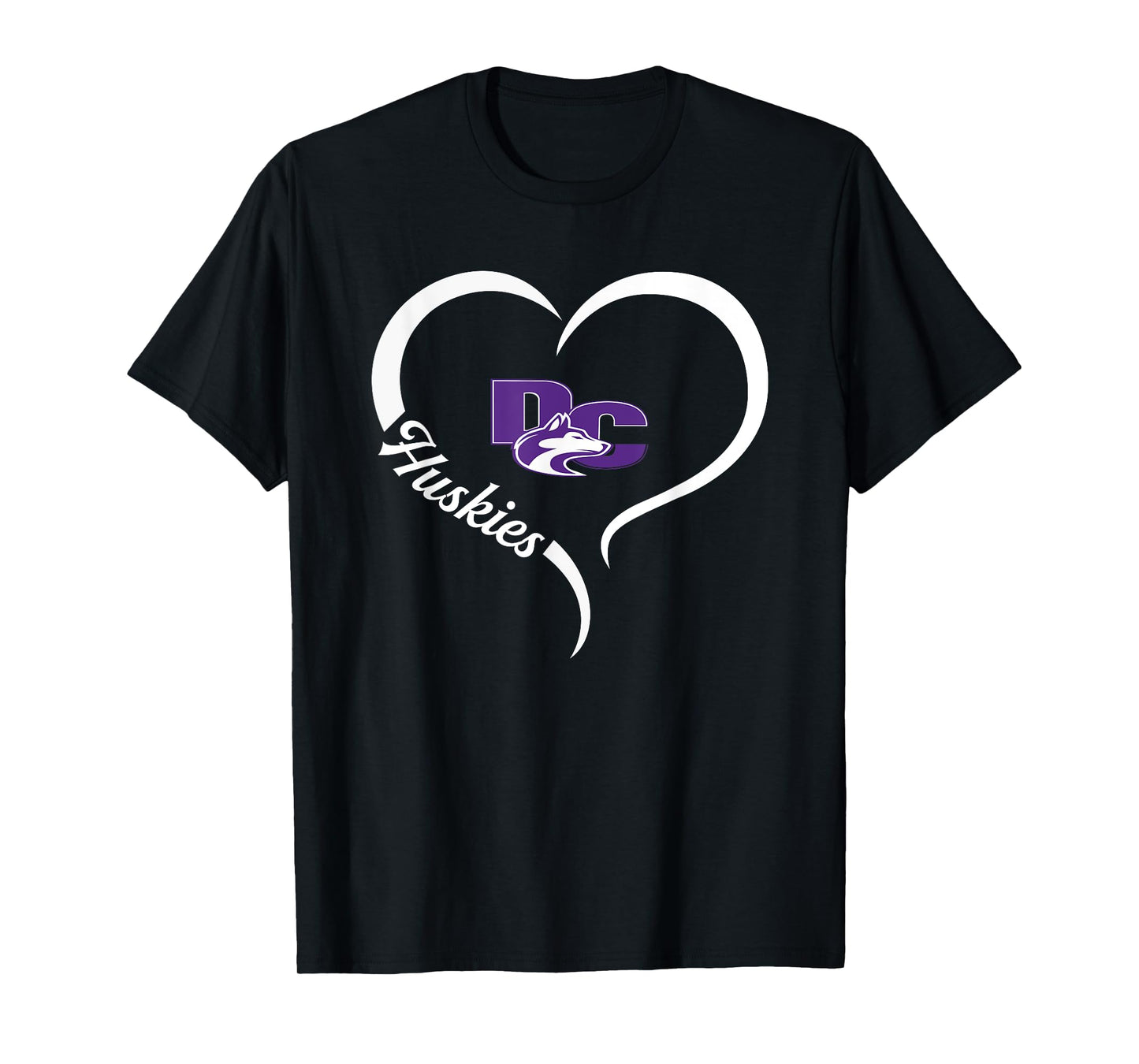 Douglas County Huskies Logo Half Heart Slogan HS T-Shirt