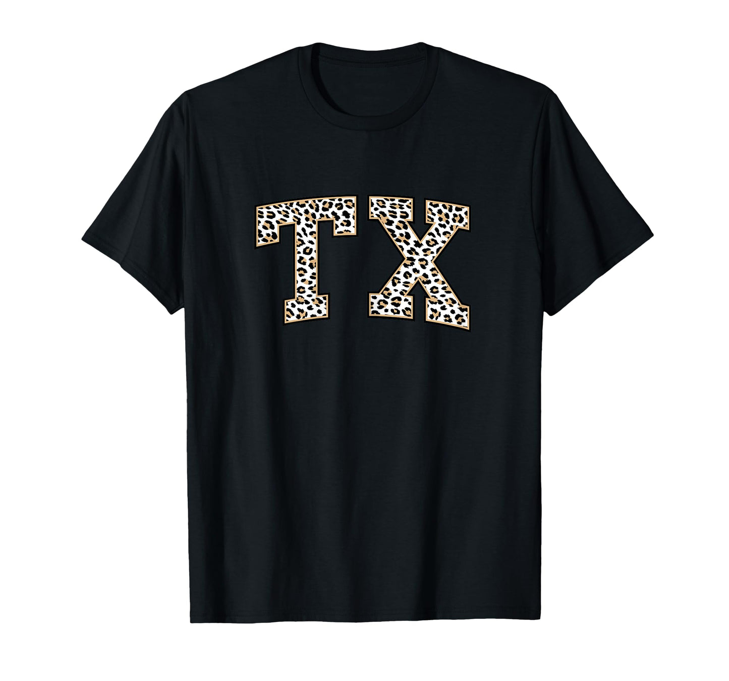 Texas Tshirt For Women | Stylish Leopard Print TX State T-Shirt
