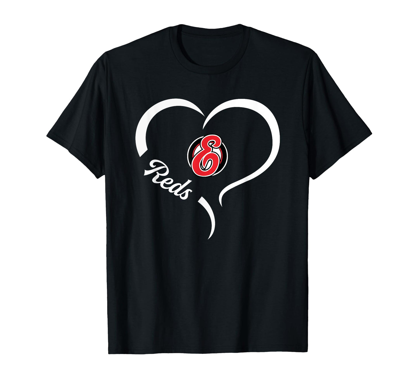 Eaton Reds Logo Half Heart Slogan HS T-Shirt
