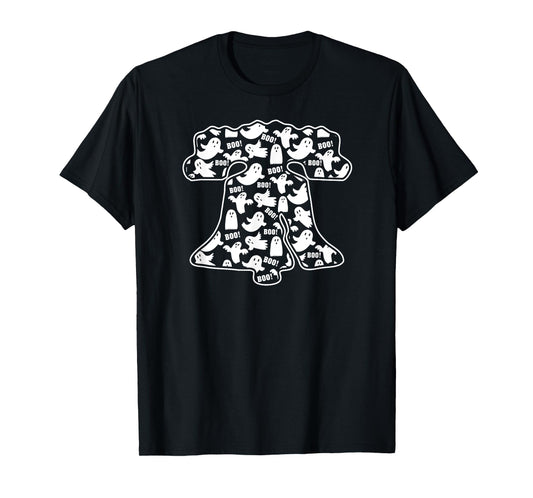 Funny Philadelphia Halloween Ghost Boo Bell Philly Fan Fall T-Shirt