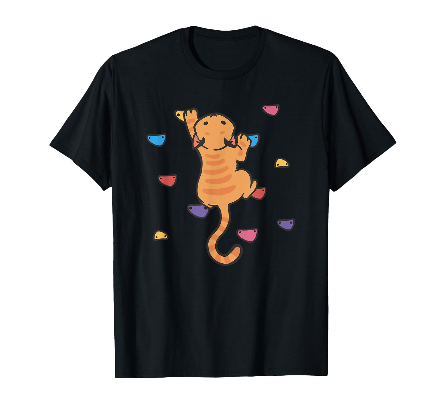 Funny Cat Climber Rock Climbing Cute Bouldering Kitten Pet T-Shirt