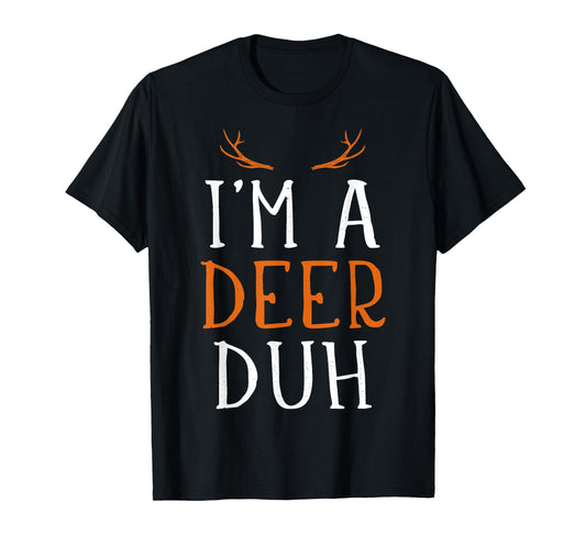 Funny lazy easy Im a deer costume for DIY halloween party T-Shirt