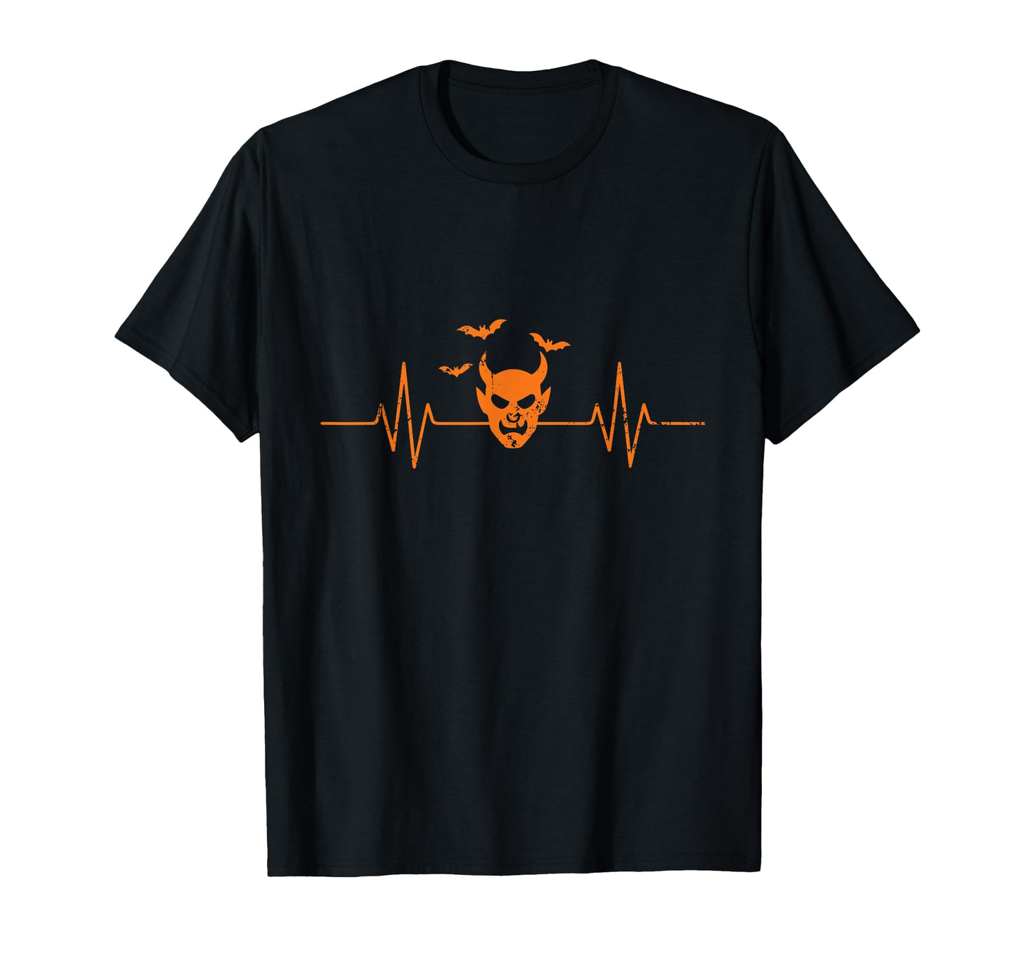 Devil Head Heartbeat Halloween T-Shirt