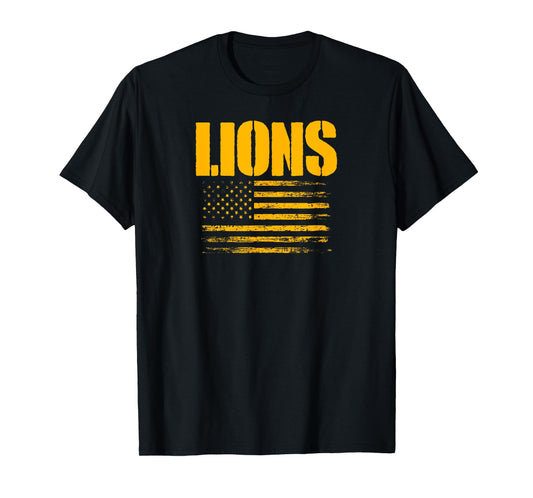 Lewisville Lions USA Flag Pride T-Shirt