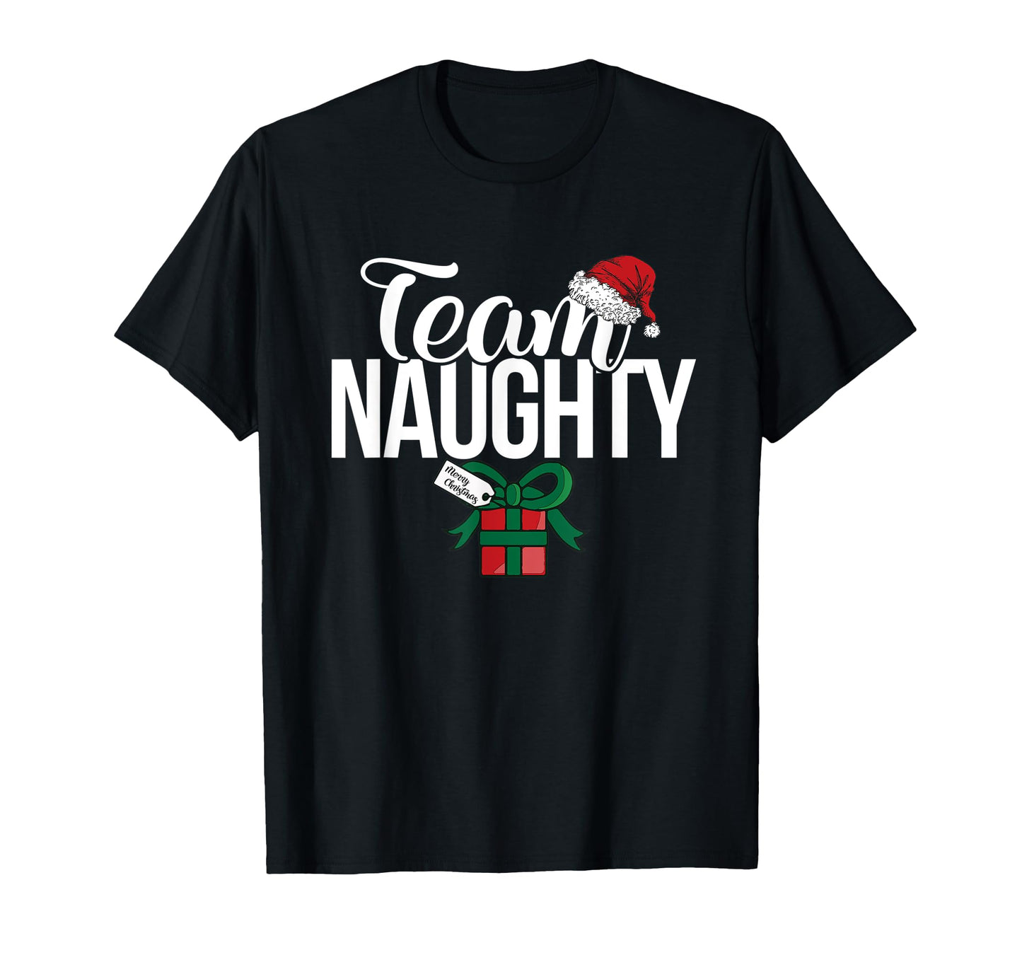 Team Naughty Couple Matching Team Nice T-Shirt