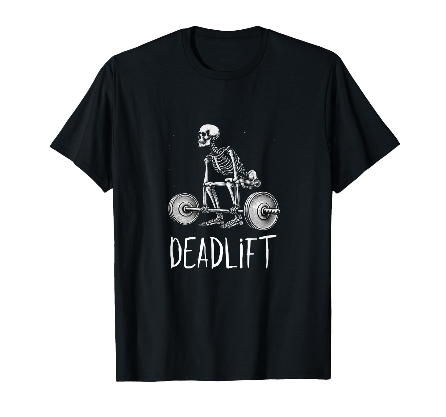 Deadlift Skeleton Workout Halloween Weight Lifting Fitness T-Shirt
