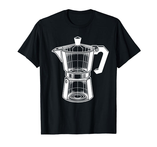 Moka Pot Vintage Coffee Maker Espresso Lovers T-Shirt