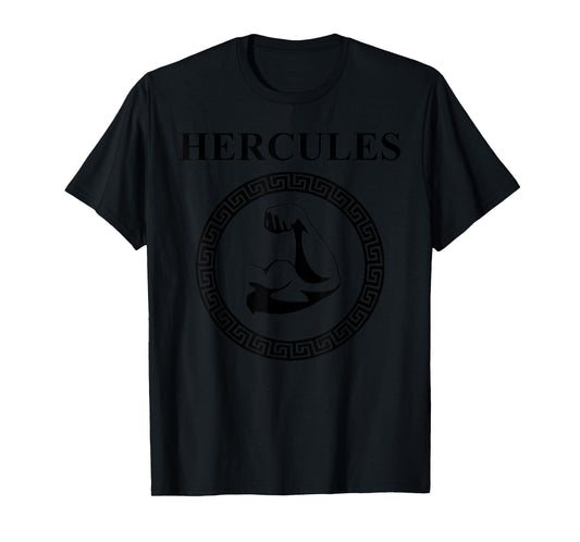 Agema Apparel Hercules Strength of the Gods Ancient Mythology T-Shirt Men's Grey Cotton 100% Classic Fit Short Sleeve Crew Neck Collarless T-Shirt Small