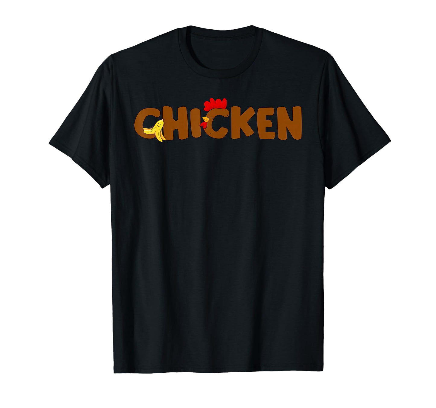 Funny Chicken & Banana Halloween Couples Family Costume 2025 T-Shirt