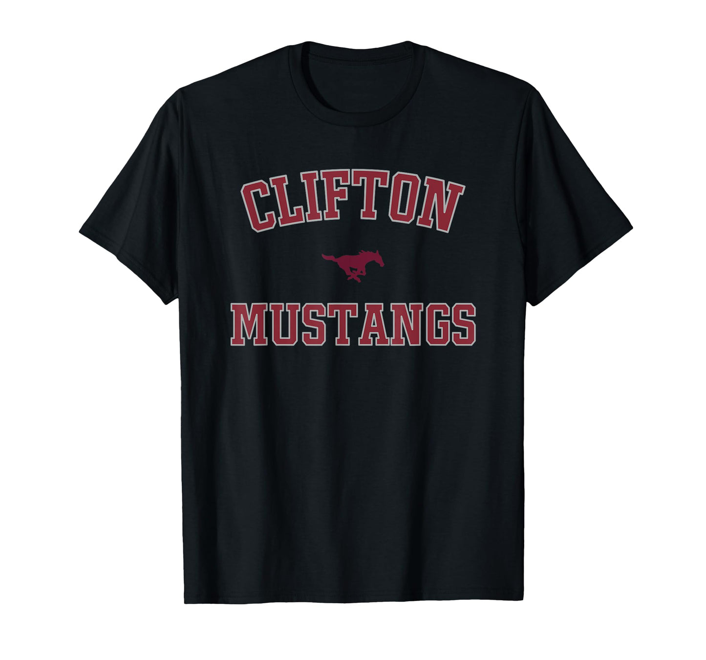 Clifton Mustangs Logo Varsity HS T-Shirt