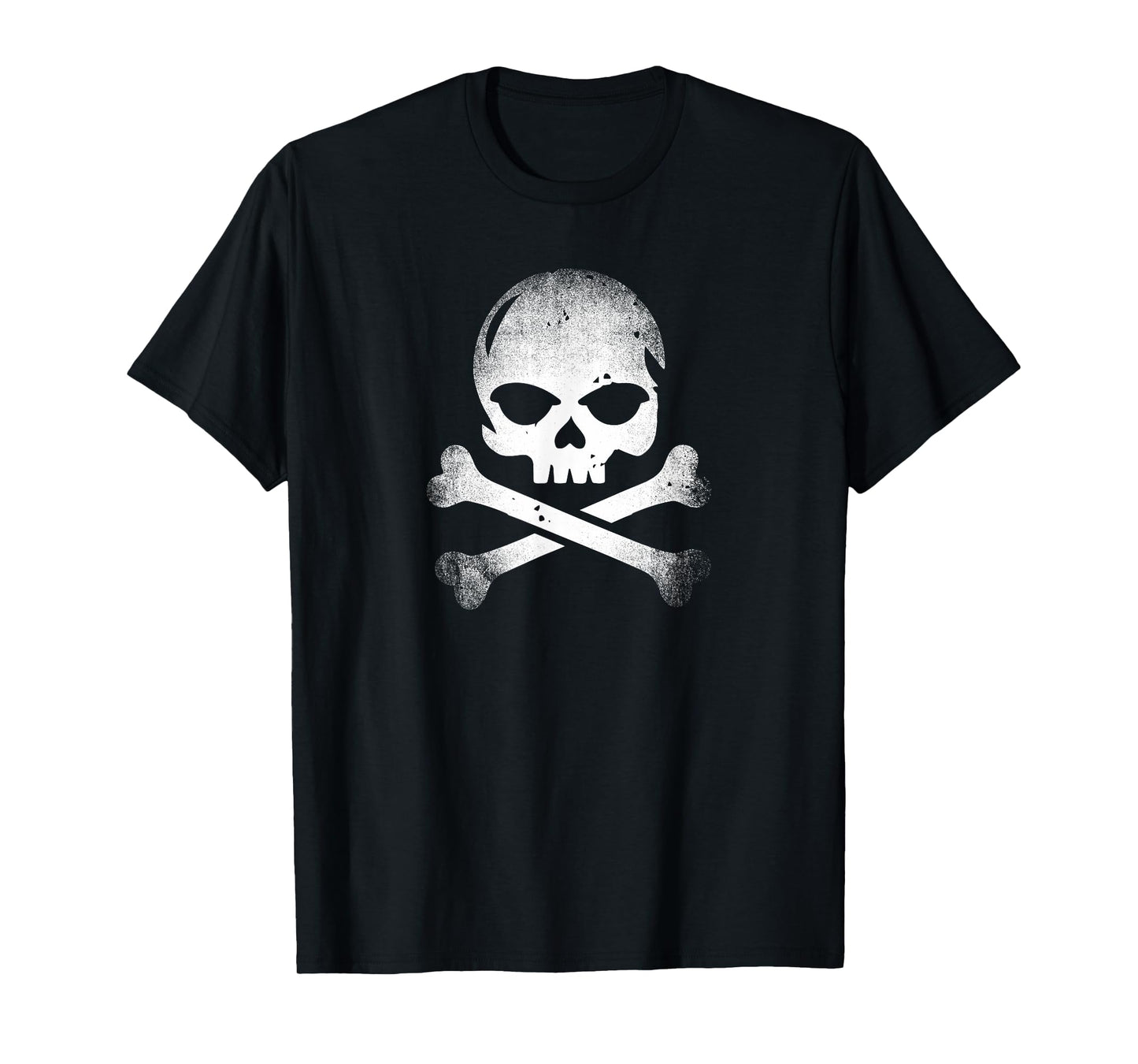 Distressed Skull and Crossbones Pirate Skull Crossbones T-Shirt