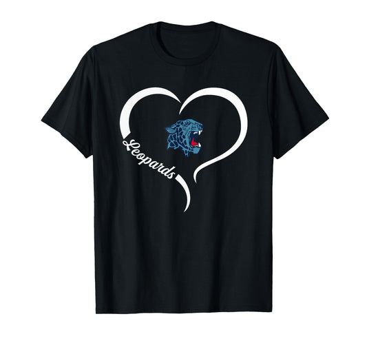 Louisville Leopards Logo Half Heart Slogan HS T-Shirt