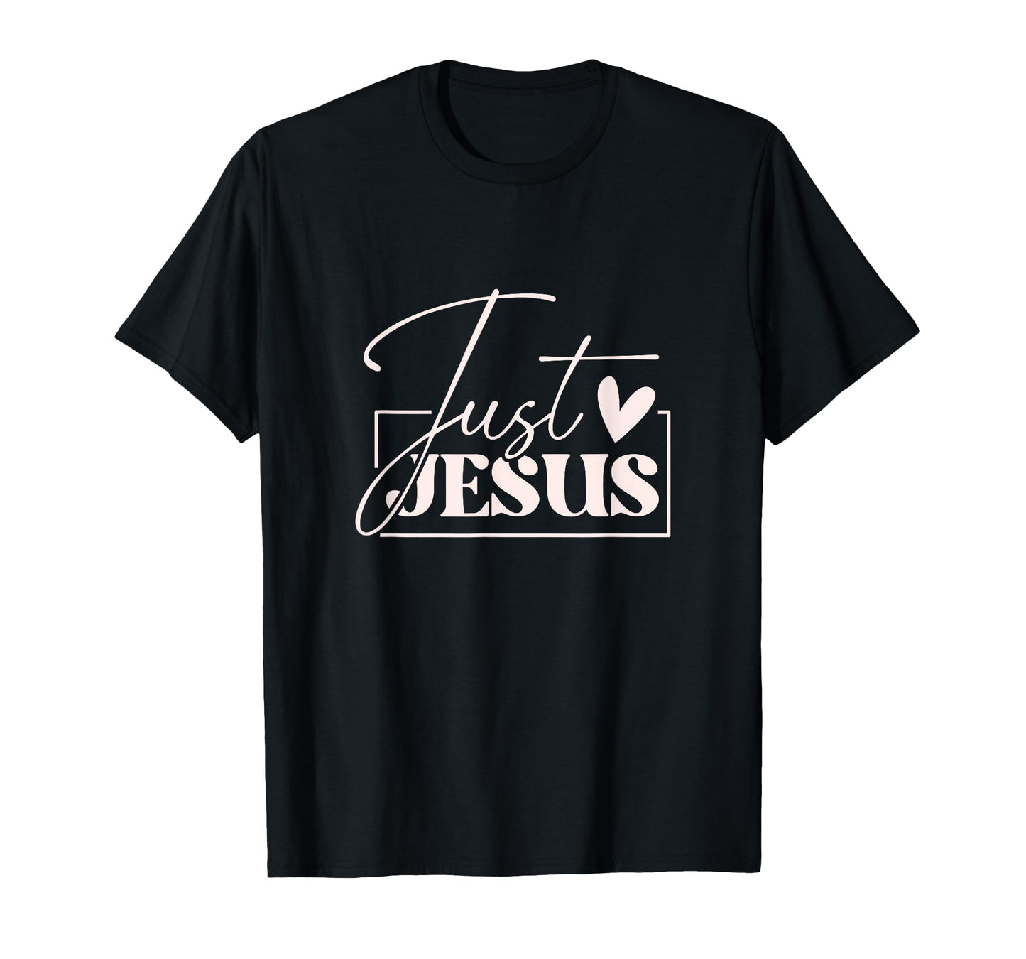 Just Jesus Cute Christian Typography T-Shirt