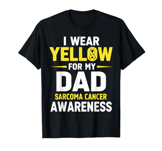 Vintage I Wear Yellow For My Dad Sarcoma Cancer Awareness T-Shirt