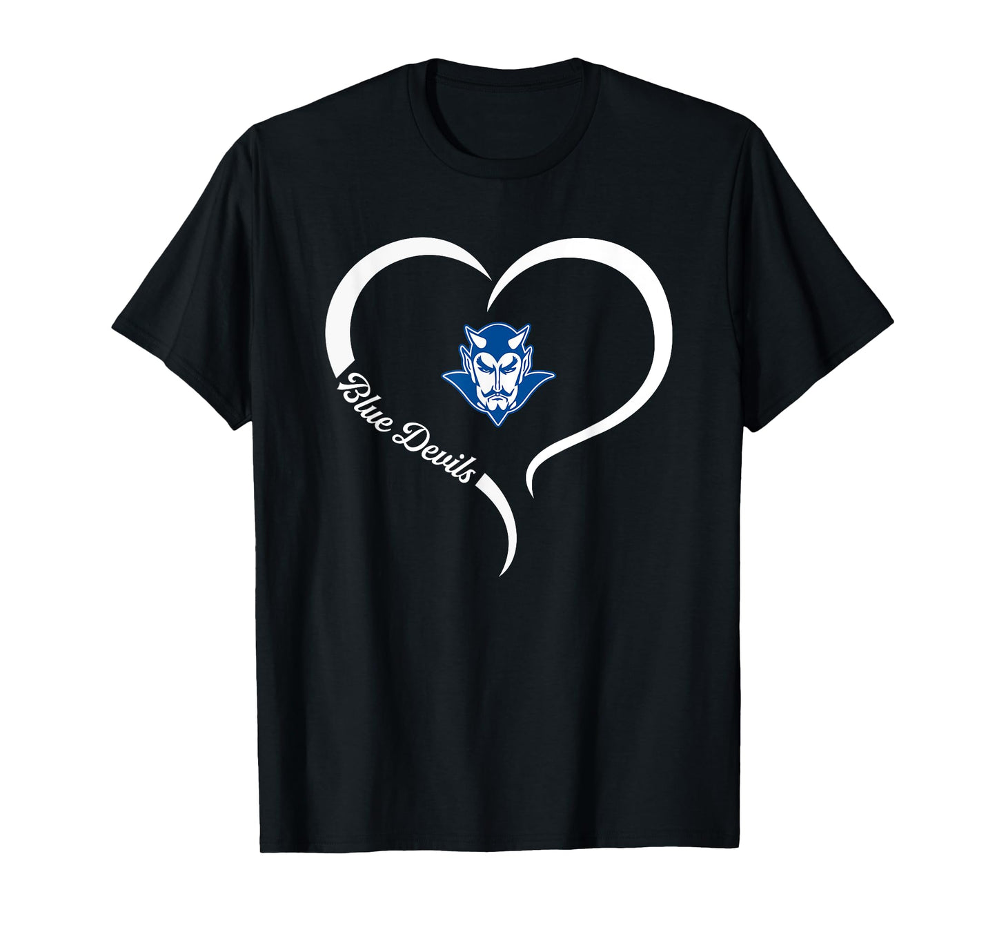 Sunnyside Blue Devils Logo Half Heart Slogan HS T-Shirt