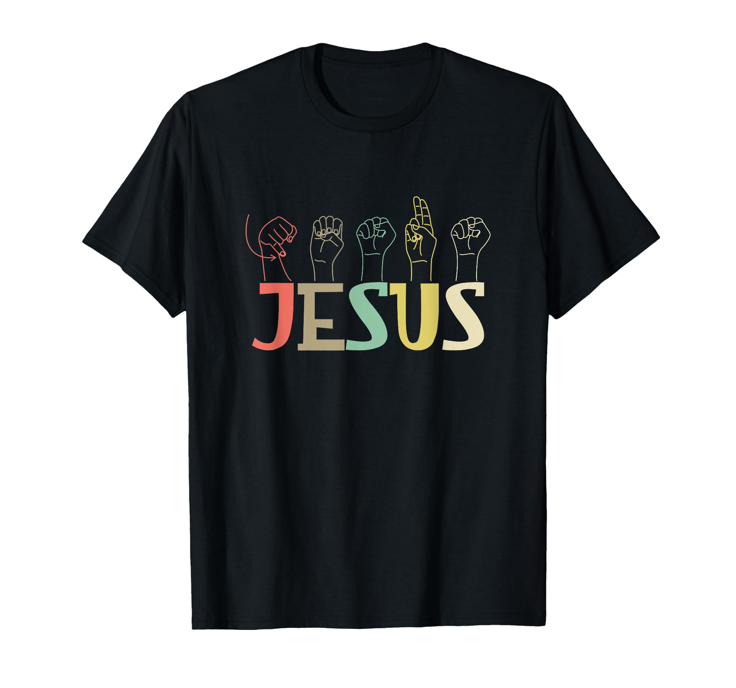 Jesus ASL Christian Deaf D/HH ASL Teacher Sign Language Men Women T-Shirt