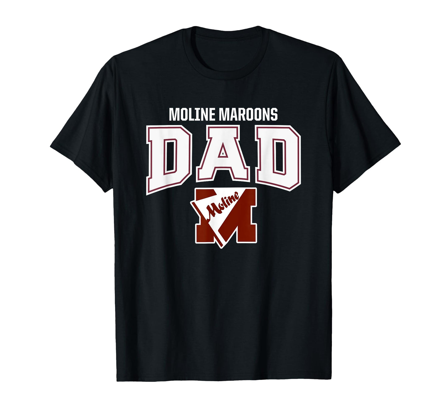 Moline Maroons Logo Dad HS T-Shirt