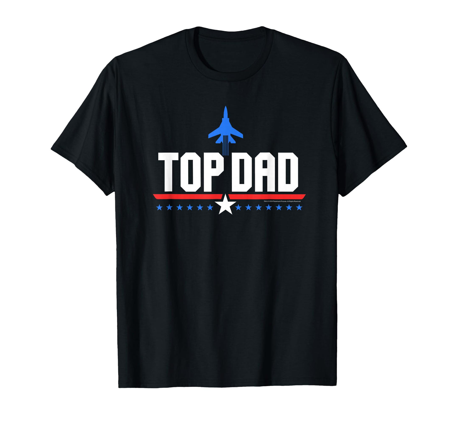 Top Gun Top Dad Father's Day Action Movie Logo T-Shirt