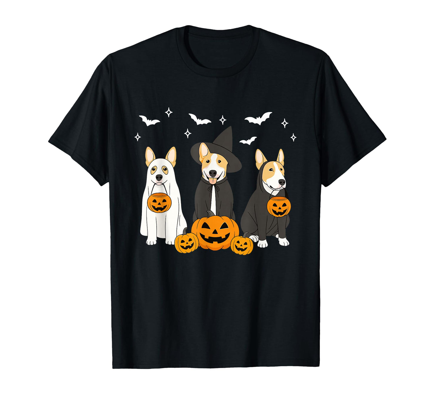 Witch Bull Terrier Halloween Terrier Witch Spooky Dog Mom T-Shirt