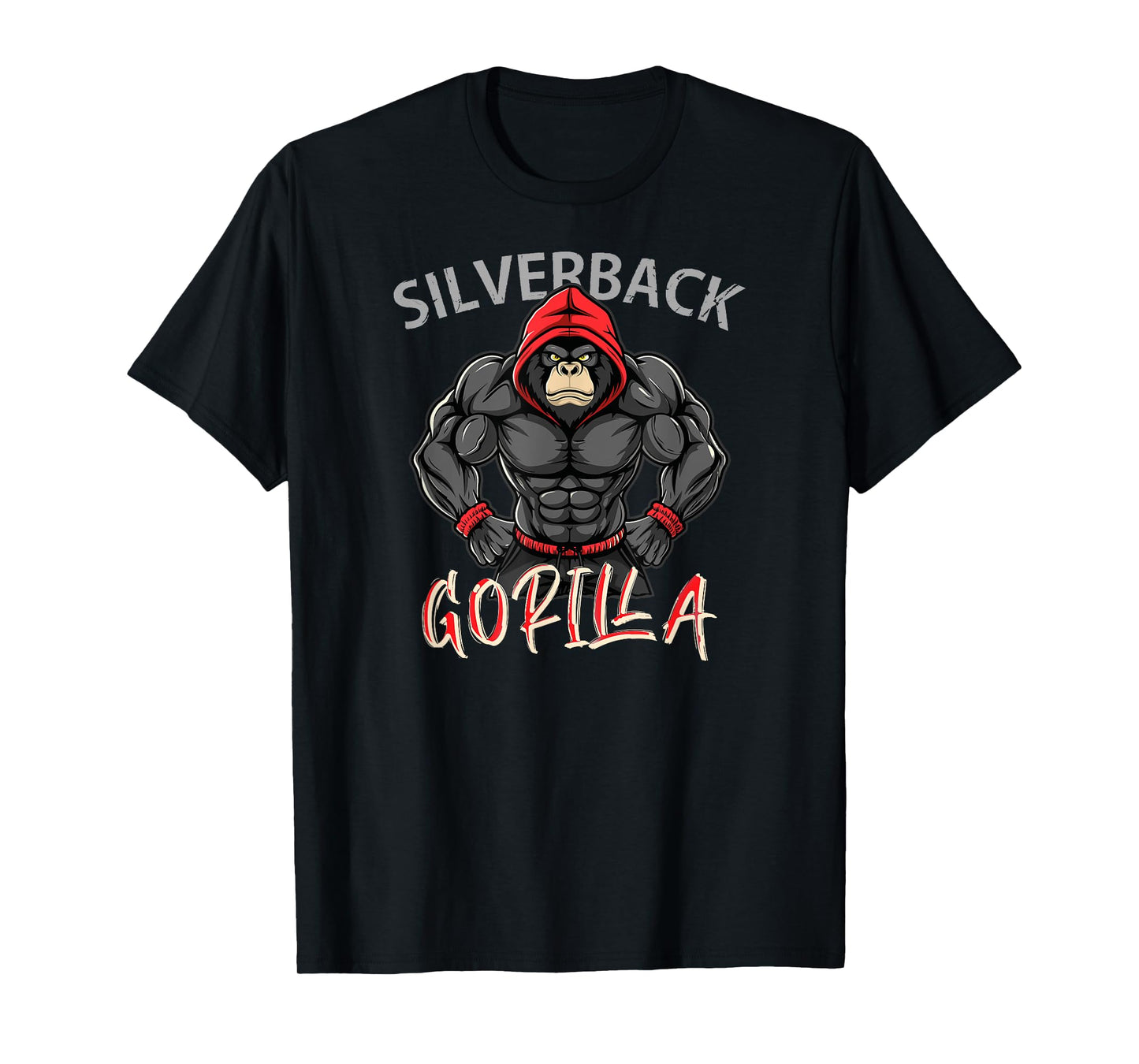 Gorilla Workout Angry Strong Scary Silverback Gorilla Gym T-Shirt