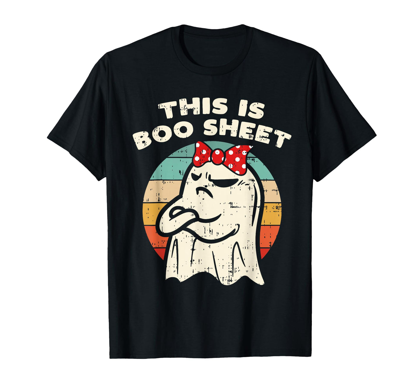 This is Boo Sheet Ghost Retro Halloween Costume Men Women T-Shirt