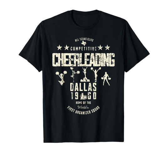 All Texas Elite Competitive Cheerleading Dallas 1960 Vintage T-Shirt