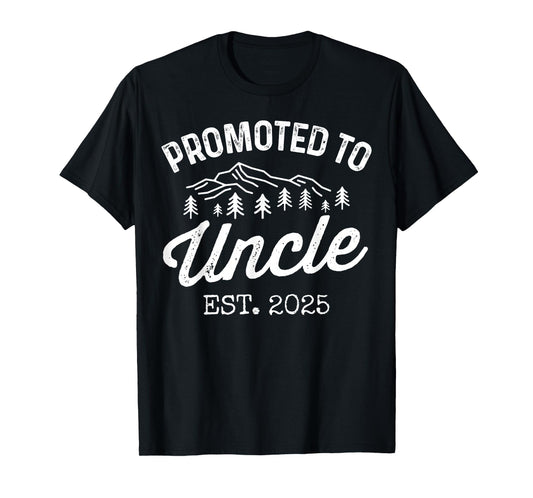 Promoted To Uncle Est 2025 Uncle To Be Gifts 1St Time Uncle T-Shirt