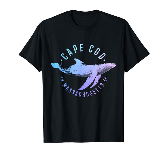 Cape Cod Massachusetts Souvenir Whale Ocean Nautical T-Shirt