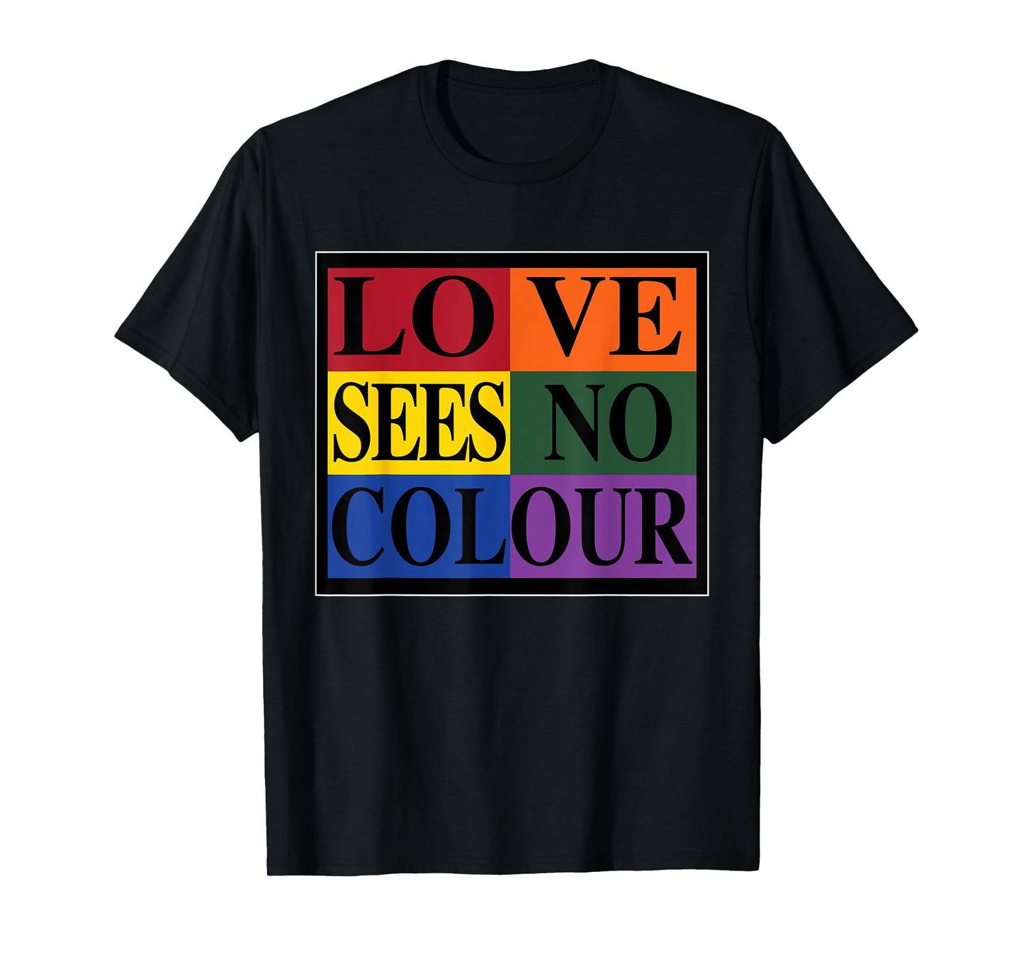Love Sees No Colour | Retro Graphic 1990's Urban Vintage T-Shirt