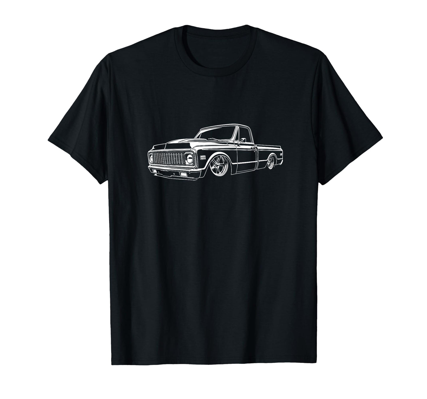1970-1972 Custom C10 Side Profile Silhouette C10 Truck T-Shirt