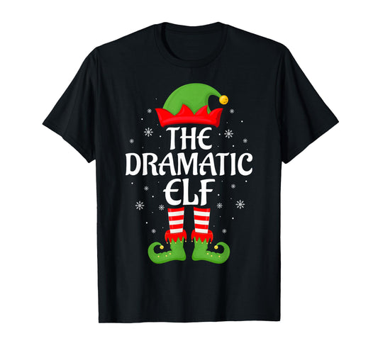 Dramatic Elf Xmas Family Matching Elf Squad Christmas T-Shirt