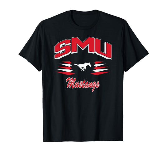 SMU Mustangs Retro Diamond Blue Officially Licensed T-Shirt
