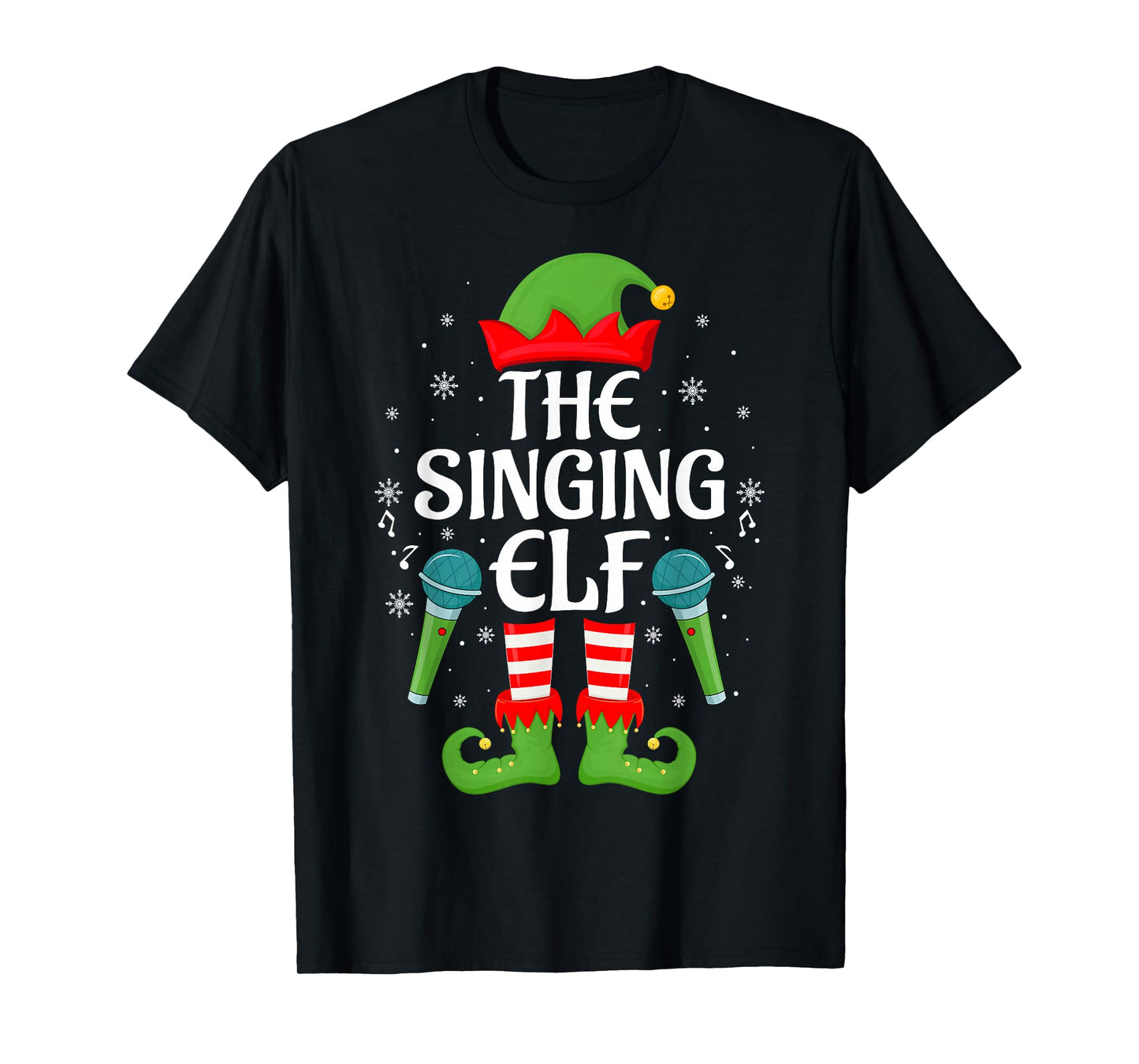 Singing Elf Christmas Family Men Women Kids Elf Squad Xmas T-Shirt