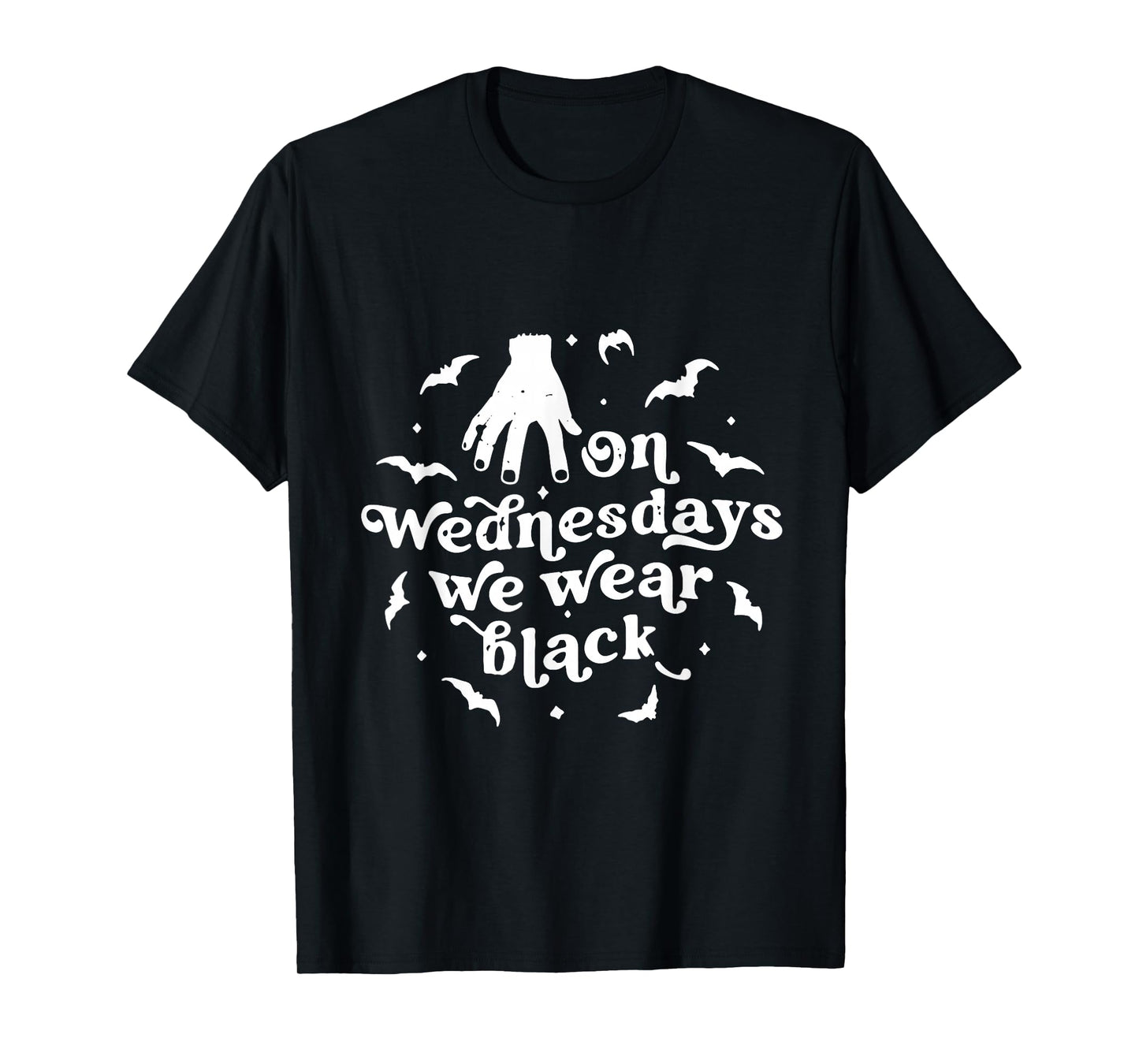 On Wednesdays We Wear Black Funny Gothic Halloween Witchy T-Shirt