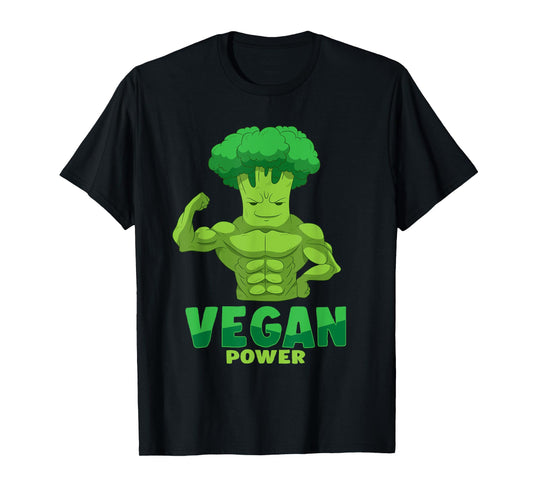 Vegan T shirt for Men - Vegan Plant Power Lifter T-Shirt