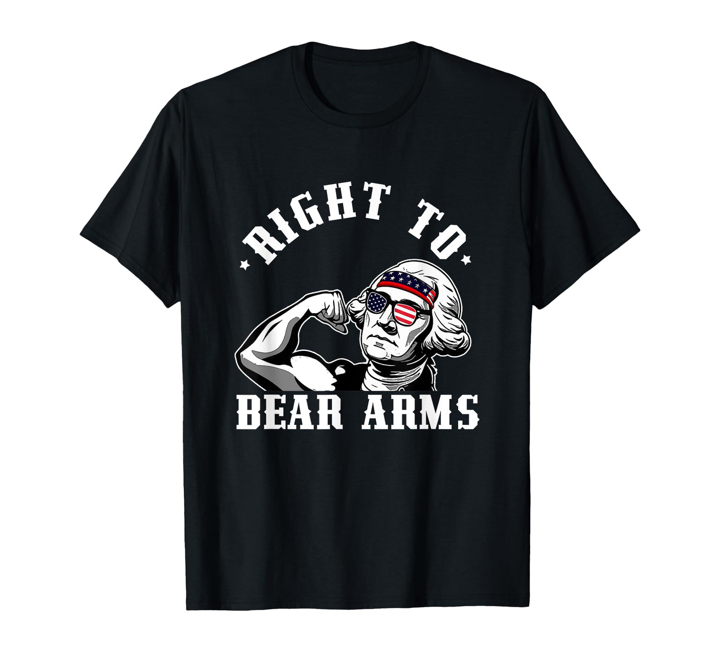 Right To Bare Arms Us Flag 4th Of July Funny Gym Workout T-Shirt