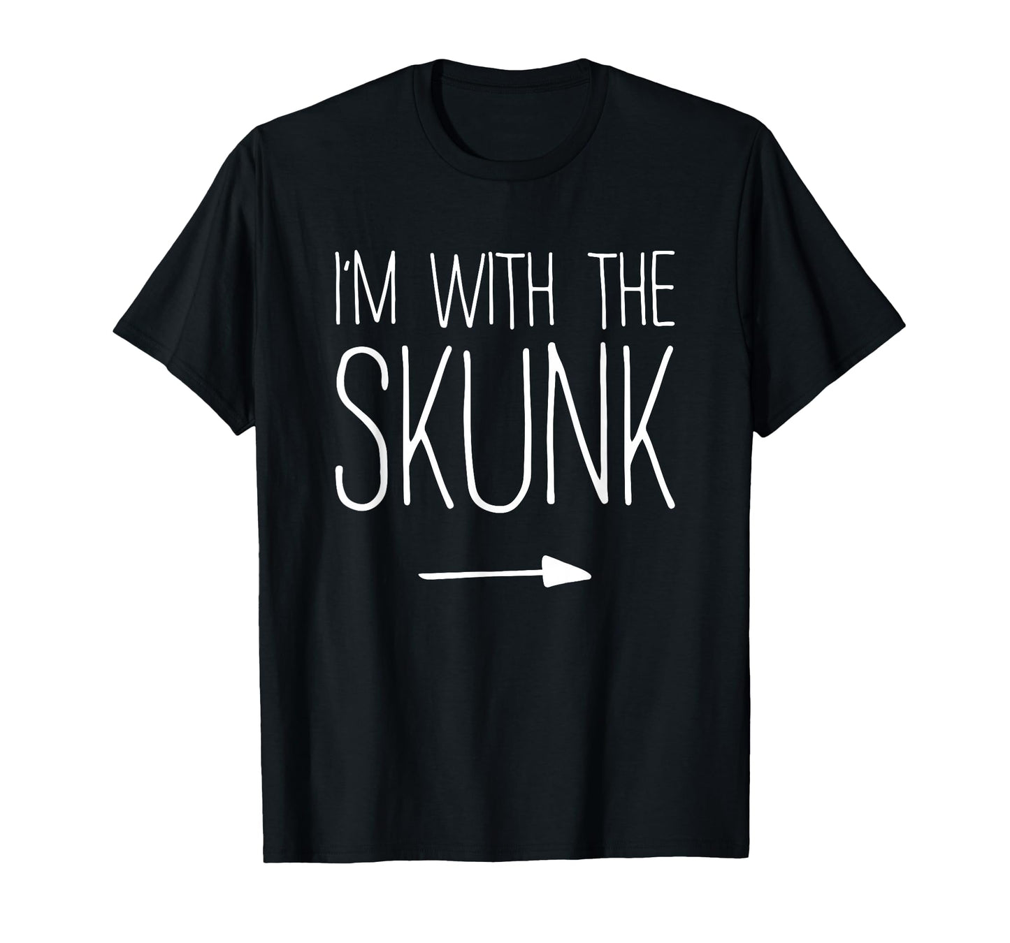 I'm With The Skunk Shirt Adult Kids Men Women Costume T-Shirt