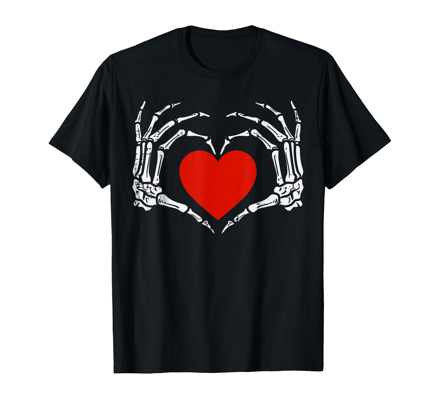 Skeleton Hands love Heart Sign Retro Halloween Costume T-Shirt
