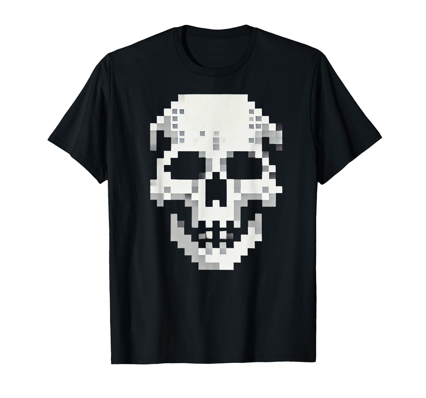 Skull for retro gaming and Halloween. Pixel 80s game skull T-Shirt
