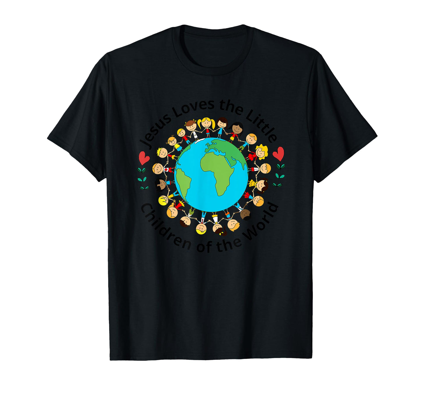 Jesus Loves Children Of World Christian Mother Teacher Kids T-Shirt