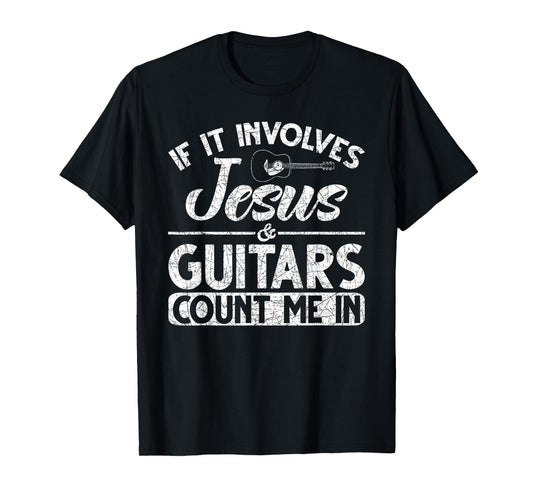 Musician Guitar Music Guitarist Gift Christian Jesus T-Shirt
