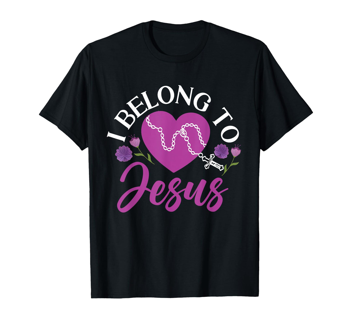 I Belong To Jesus Heart Design For Women And Girls T-Shirt