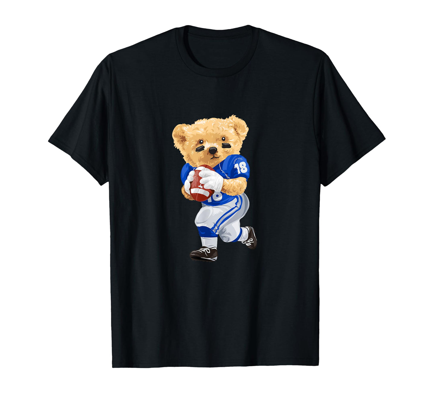 Cool Teddy Bear Playing Rugby Illustration Graphic Designs T-Shirt